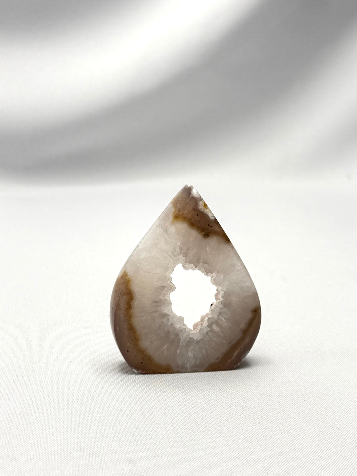 Agate Flame with Druzy