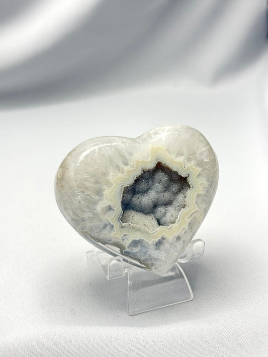 Druzy Agate Heart