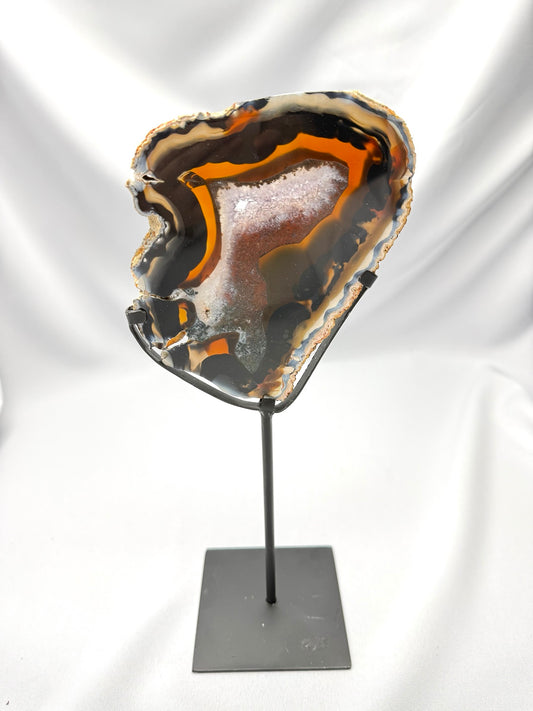 Agate Slab on Stand