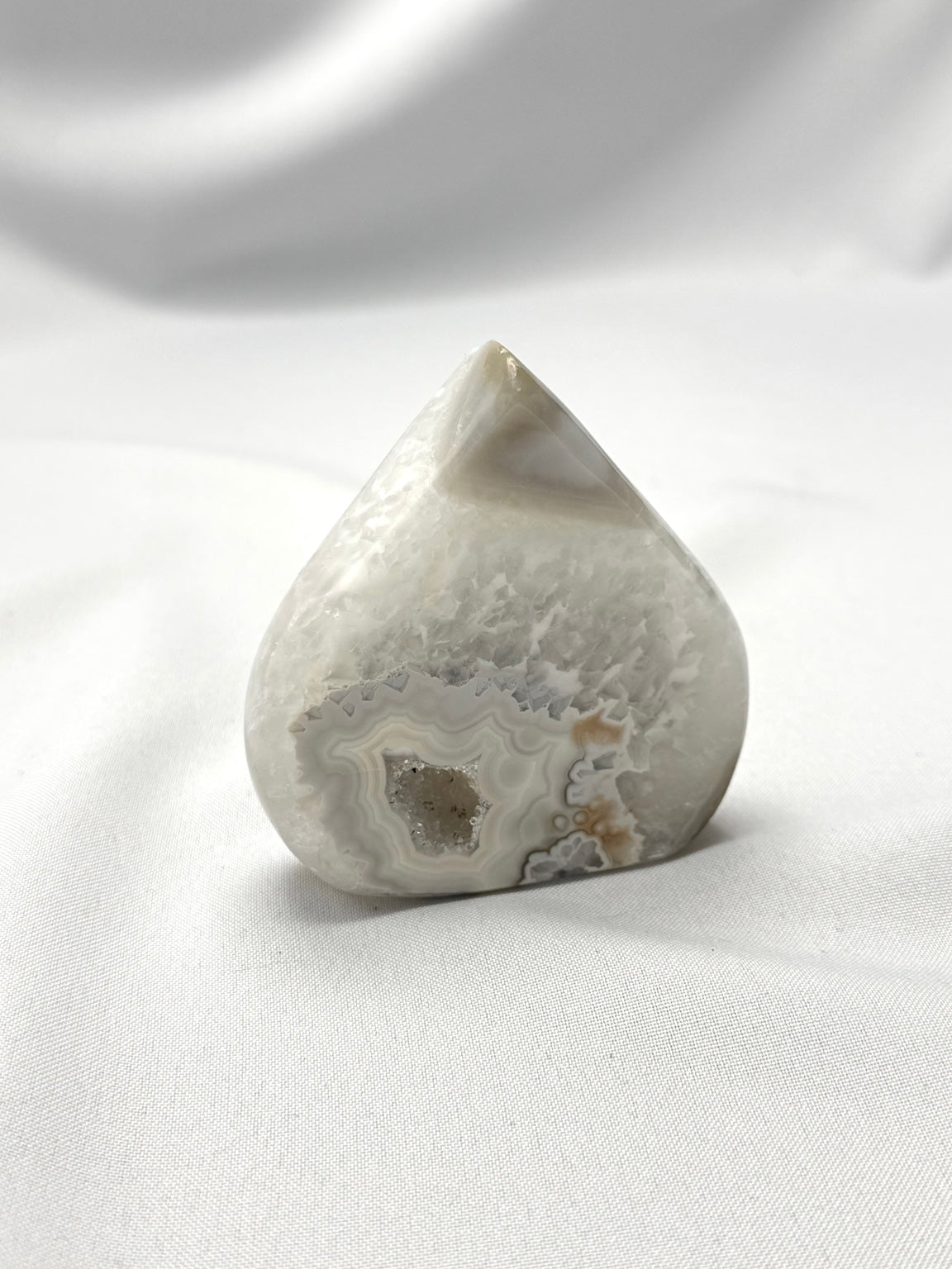 Agate Flame with Druzy