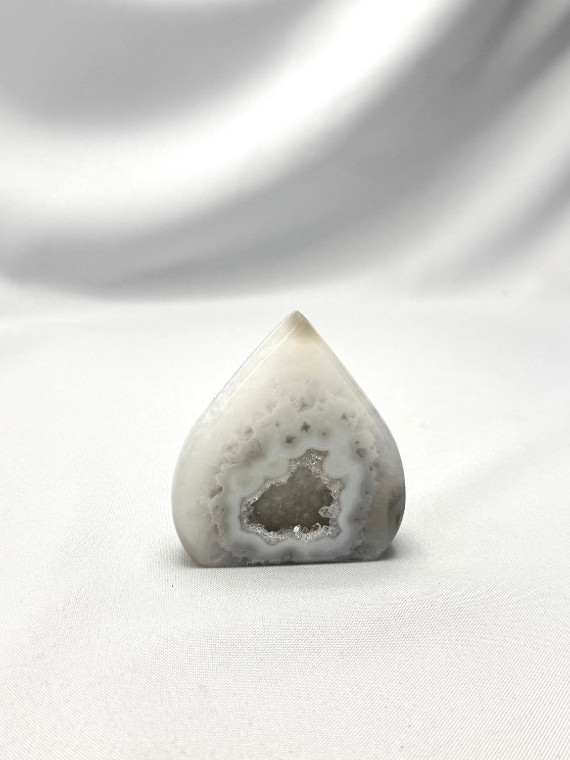 Agate Flame with Druzy