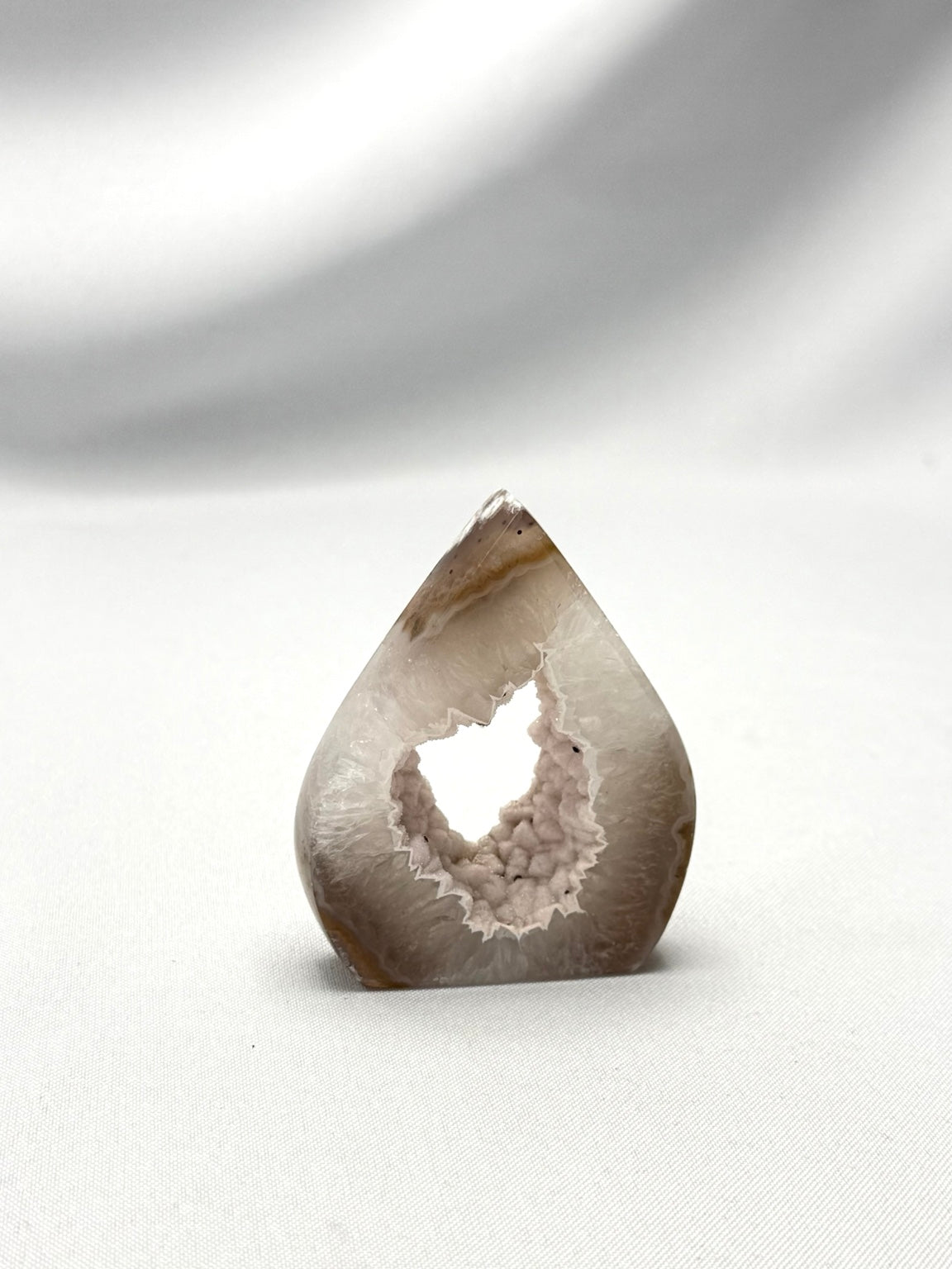 Agate Flame with Druzy