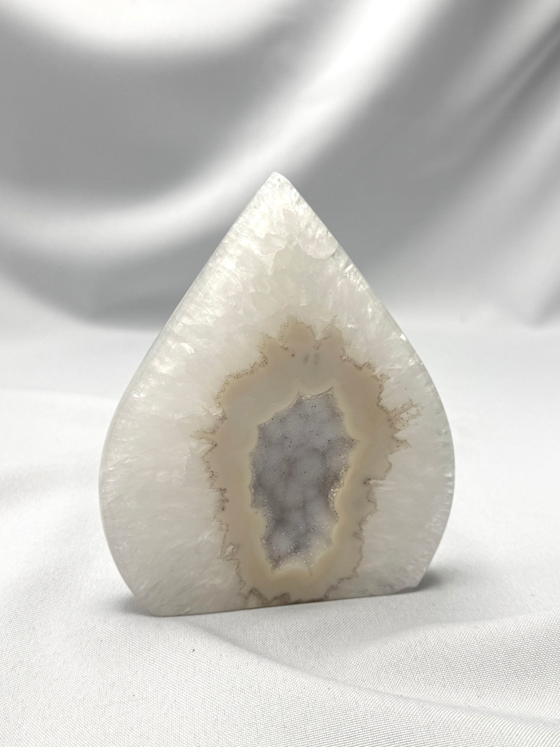 Agate Flame with Druzy