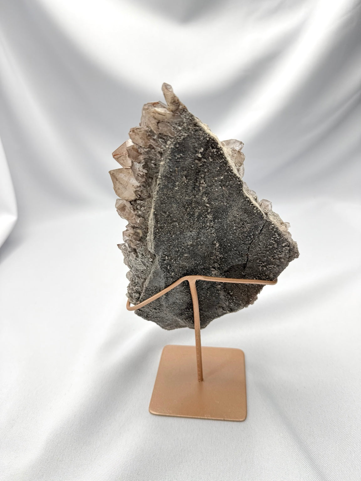 Red Phantom Hematite Cluster on Stand