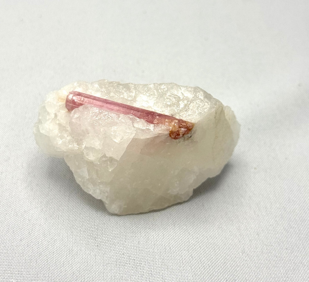 Pink Tourmaline on Quartz