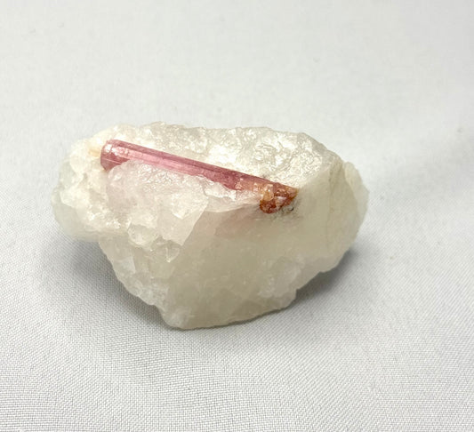 Pink Tourmaline on Quartz